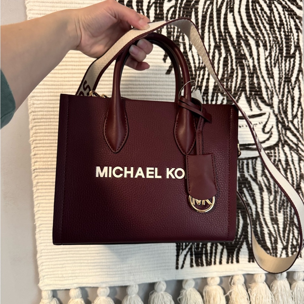 Michael Kors Burgundy Leather Satchel